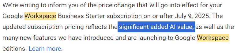 "added AI value"